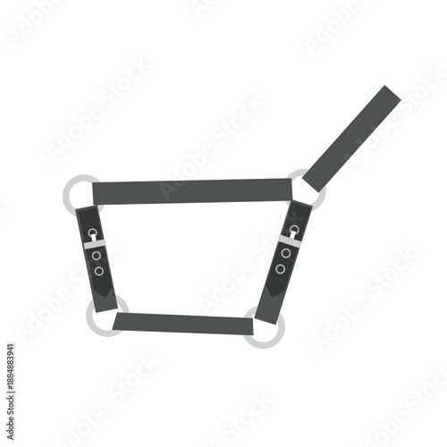 Vector flat horse halter isolated on white background