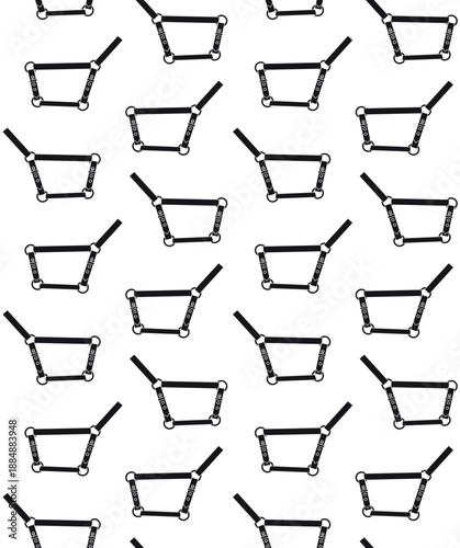 Vector seamless pattern of flat horse halter isolated on white background