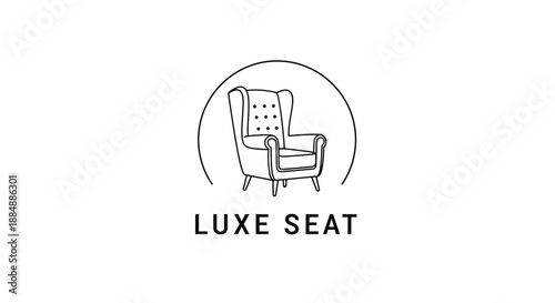 Luxury Armchair Graphic Illustration Design Element.