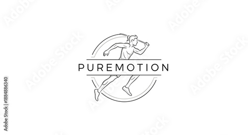 Pure Motion Logo Design with Runner.