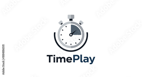 White Stopwatch with Timeplay Logo Below.