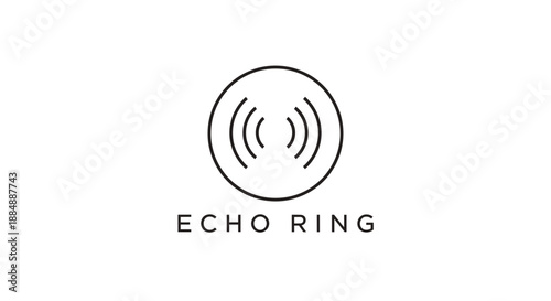 Echo Ring Logo Simple Design Element.