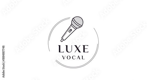 Luxe Vocal Microphone Logo Design Element.