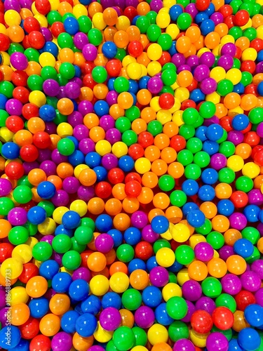 colorful balls in ball pool playground. 