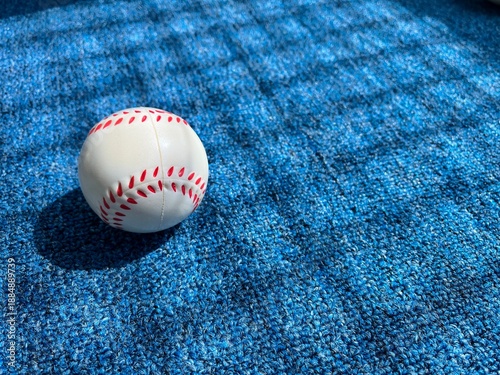 baseball on blue background