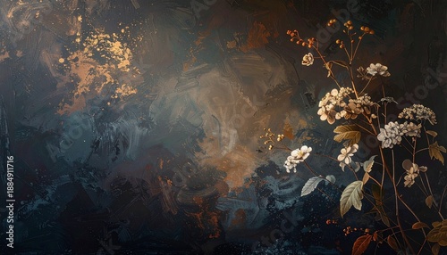 dark gradient background, copy space left, 