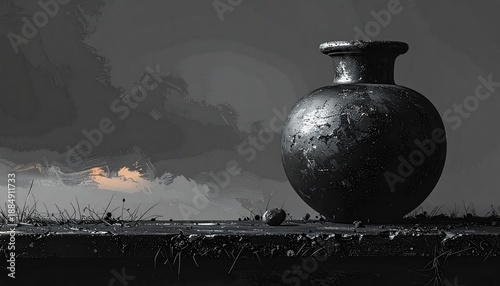 dark gradient background, copy space left, 