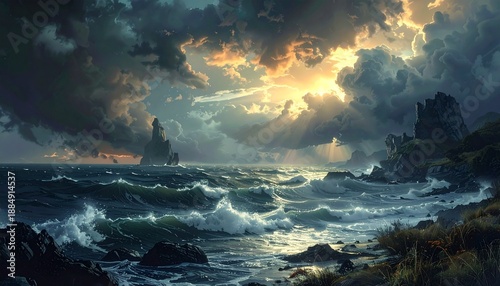 dramatic, copy space right, 