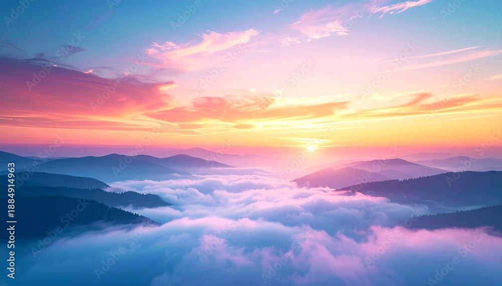 Obraz premium color grading, fog layer copy space 