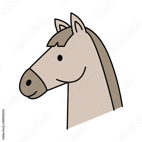 Horse Farm Animal Icon for Livestock Agriculture and Countryside Life