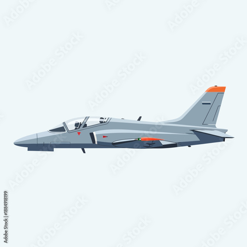 Modern Fighter Jet Aircraft, Side View, Military Aviation