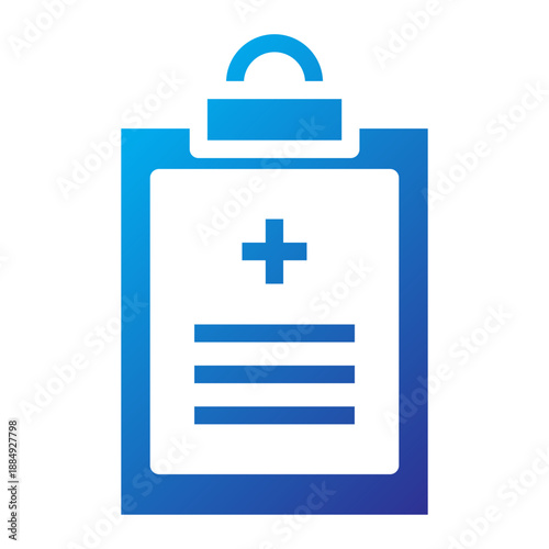 Gradient icon of a medical record