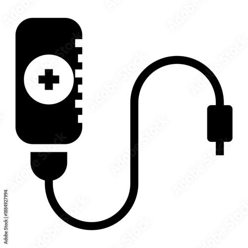 Solid icon of an IV drip