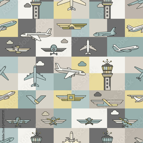 Airplane and Control Tower Pattern