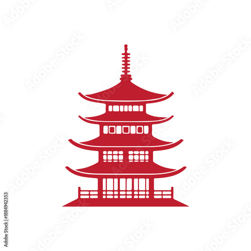 Japanese Pagoda Temple Icon