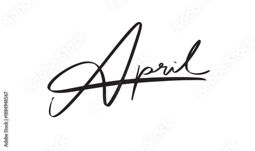 April month text font calligraphy hand written lettering script black color object icon april month happy easter day egg springtime april summer fresh beautiful holiday april month banner card april