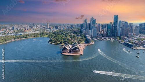 Фотография 21 January 2026 Aerial Drone View of Sydney Harbour Circular Quay on a nice Summ