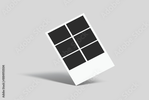 Vector Retro photo booth strips and instant film frames with blank placeholders. Minimalist vintage snapshot mockup templates for photography layouts, scrapbooking, and social media memories.