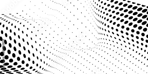 Halftone texture pattern background black and white vector image for backdrop or fashion style