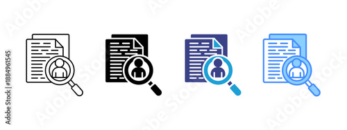 Applicant  icon set multiple style collection