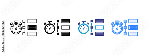Timeline  icon set multiple style collection