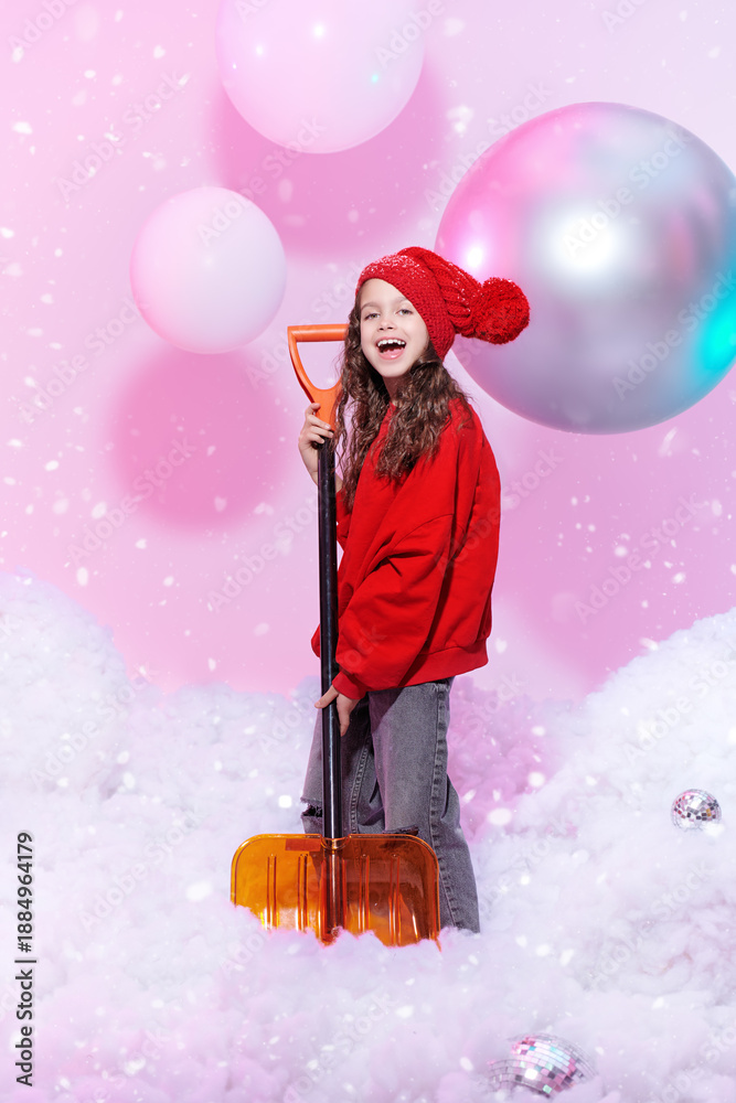 Naklejka premium Playful Winter Joy