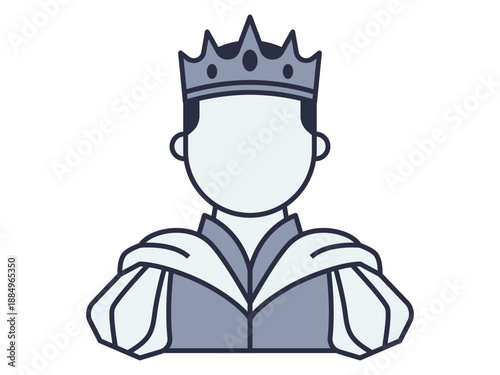 Prince icon. Kingdom icon and symbol. Kingdom elements. Simple flat vector icon.