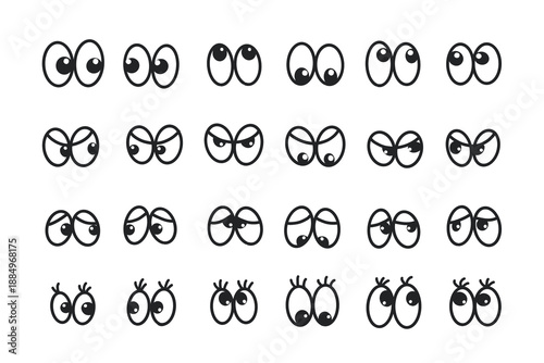 色々な目だけのキャラクターセット一式