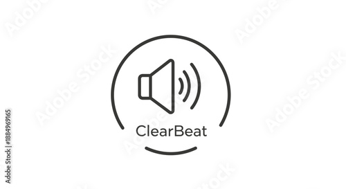 ClearBeat Logo with Megaphone Icon.