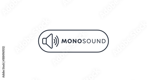 Monosound Logo with Speaker Icon Design.
