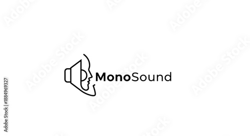 MonoSound Logo Design with Speaker Icon 1.