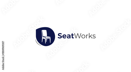 SeatWorks Logo with Chair Icon Design.