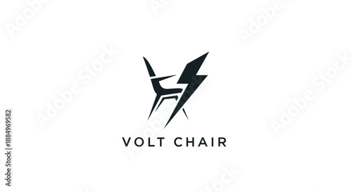 Volt Chair Modern Logo Design Element.