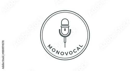 Monovocal Microphone Logo Design Element.