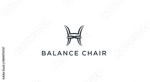 Balance Chair Logo Design Element.