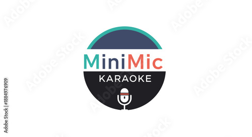 MiniMic Karaoke Logo Design with Microphone.