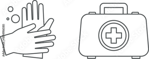 Hand hygiene and first aid kit