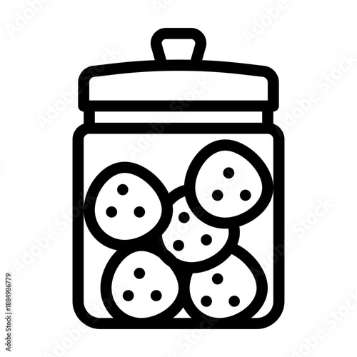 Coolie jar line icon