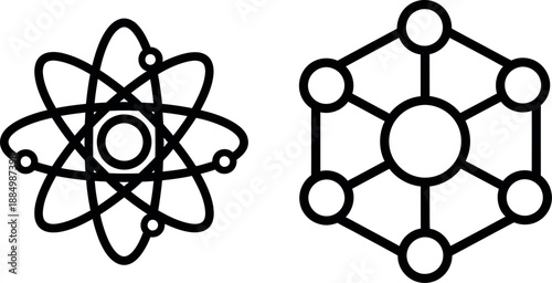 Atomic structure and molecular bonding diagram