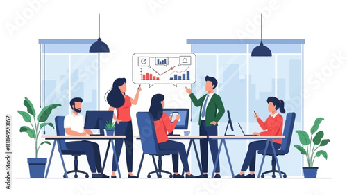 Team Collaboration Office Meeting Workspace.