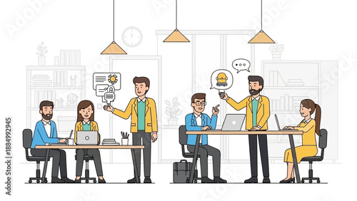 Team Collaboration Office Meeting Discussion.