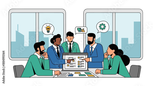 Diverse Business Team Discussing Project Together.