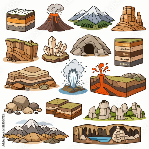 Geological Formations and Natural Phenomena A Visual Exploration of Earth's Dynamic Processes