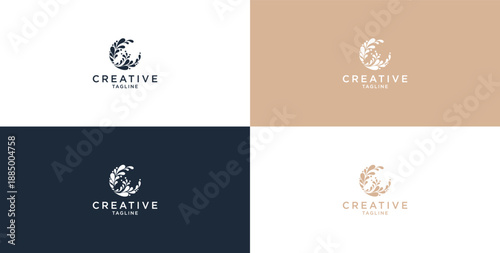 Water drop logo design with splash effect.