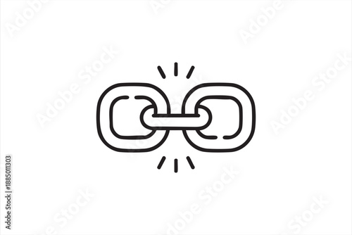 Link Symbol for Digital Connections and Secure Integration