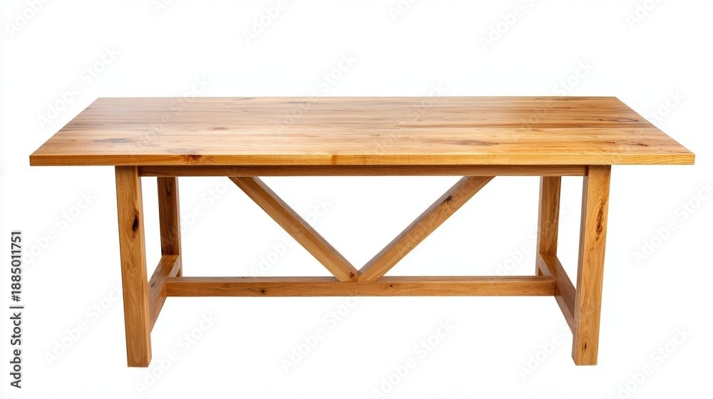 Fototapeta premium Rustic wooden table with a simple design.