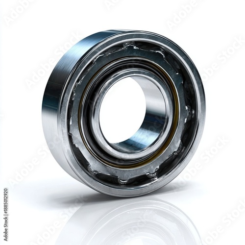 Precision ball bearing for mechanical use.