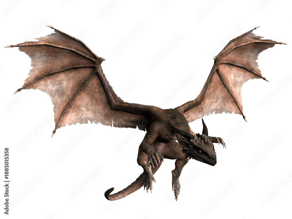 Fototapeta premium 3d render, fantasy dragon, mythological creature