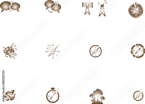 Hand releasing paper airplane swirl motion minimalist brown vector illustration