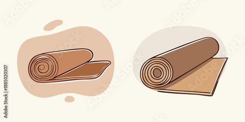Isolated vector illustration of a mat leather